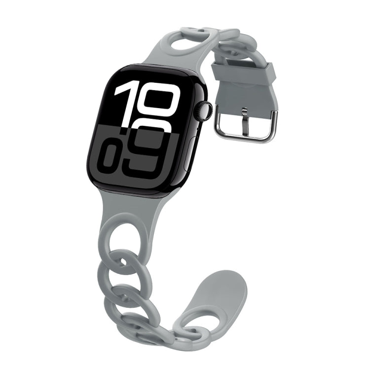 For Apple Watch Series 10 46mm Donut Hollow Silicone Watch Band(Brick Cyan) - free shipping - PMc TechLife - Order now!