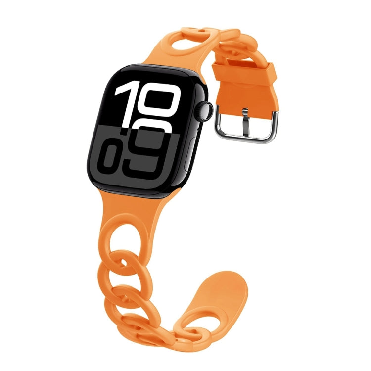 For Apple Watch Series 10 42mm Donut Hollow Silicone Watch Band(Orange) - free shipping - PMc TechLife - Order now!