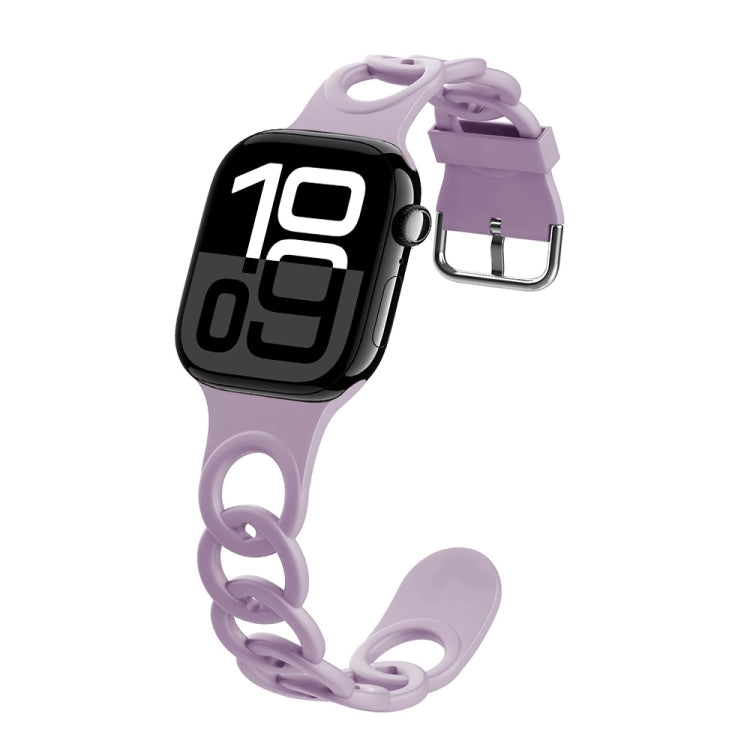 For Apple Watch Series 10 42mm Donut Hollow Silicone Watch Band(Light Purple) - free shipping - PMc TechLife - Order now!
