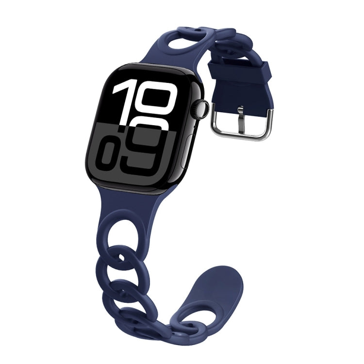 For Apple Watch Series 10 42mm Donut Hollow Silicone Watch Band(Midnight Blue) - free shipping - PMc TechLife - Order now!