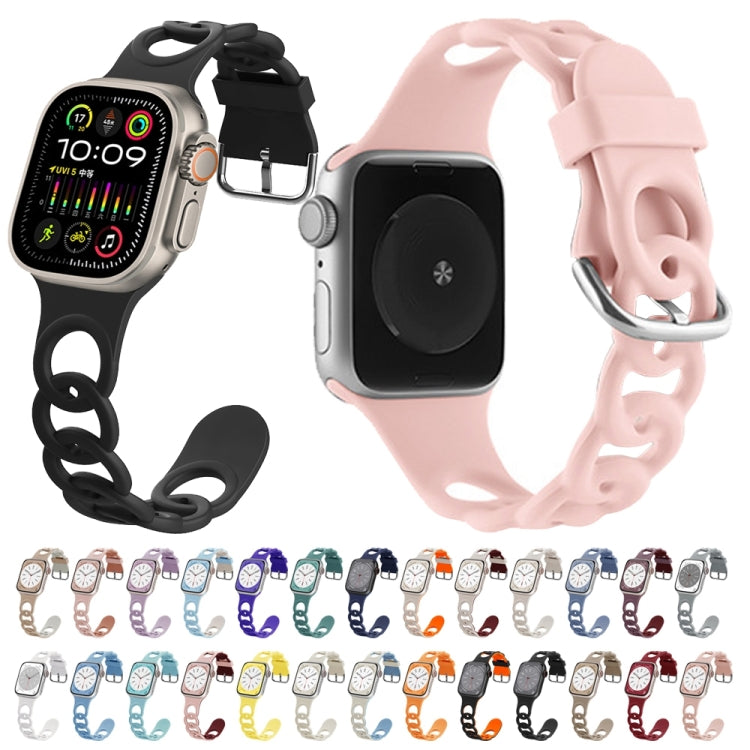 For Apple Watch Series 10 46mm Donut Hollow Silicone Watch Band(Lavender Gray) - free shipping - PMc TechLife - Order now!
