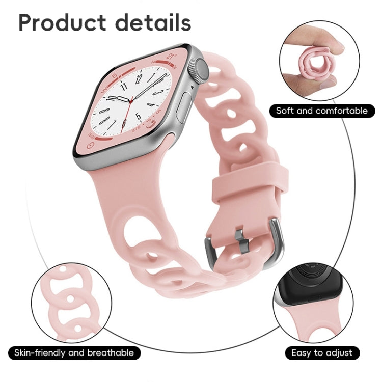 For Apple Watch Series 6 44mm Donut Hollow Silicone Watch Band(Wine Red) - free shipping - PMc TechLife - Order now!