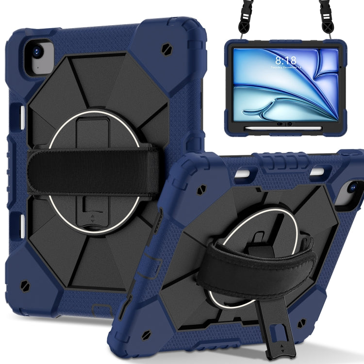 For iPad Air 11 2025 / 2024 Contrast Color Robot Silicone Hybrid PC Tablet Case(Navy Black) - iPad Air 11 2025 / 2024 Cases by PMC TechLife | Online Shopping South Africa | PMC TechLife | Buy Now Pay Later Mobicred