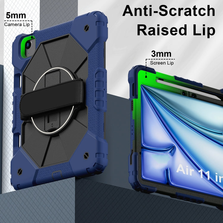 For iPad Air 11 2025 / 2024 Contrast Color Robot Silicone Hybrid PC Tablet Case(Navy Black) - iPad Air 11 2025 / 2024 Cases by PMC TechLife | Online Shopping South Africa | PMC TechLife | Buy Now Pay Later Mobicred