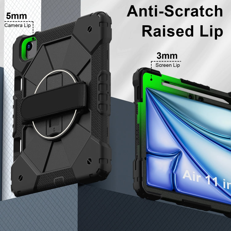 For iPad Air 11 2024 Contrast Color Robot Silicone Hybrid PC Tablet Case(Black) - iPad Air 11 2024 Cases by PMC TechLife | Online Shopping South Africa | PMC TechLife | Buy Now Pay Later Mobicred