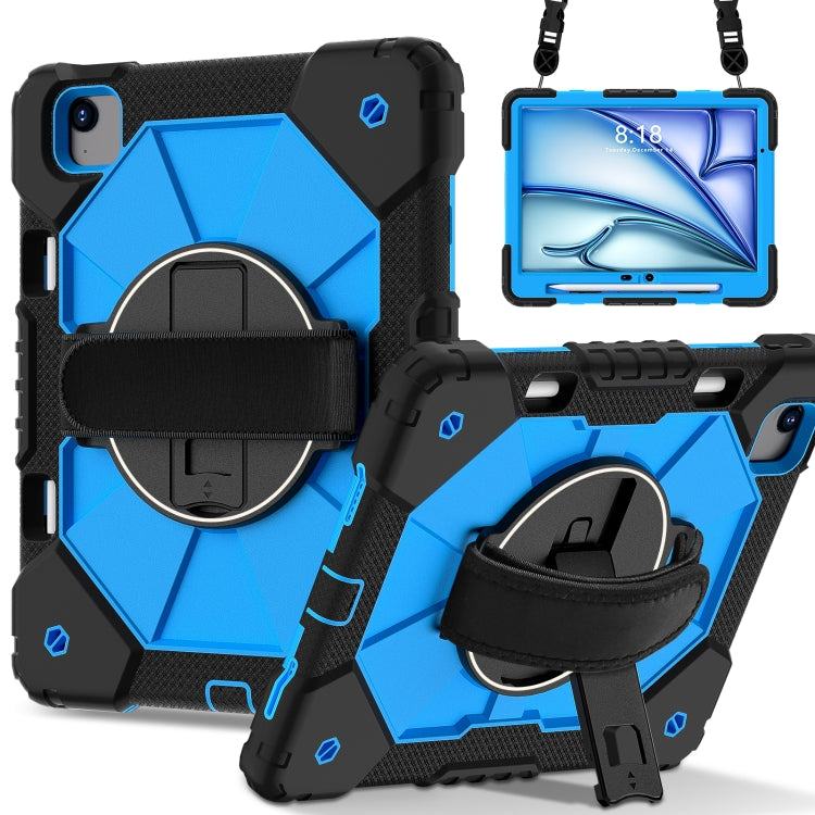 For iPad Air 11 2025 / 2024 Contrast Color Robot Silicone Hybrid PC Tablet Case(Black Blue) - iPad Air 11 2025 / 2024 Cases by PMC TechLife | Online Shopping South Africa | PMC TechLife | Buy Now Pay Later Mobicred