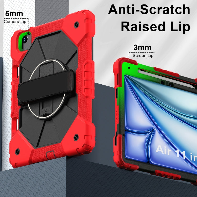 For iPad Air 11 2025 / 2024 Contrast Color Robot Silicone Hybrid PC Tablet Case(Red Black) - iPad Air 11 2025 / 2024 Cases by PMC TechLife | Online Shopping South Africa | PMC TechLife | Buy Now Pay Later Mobicred