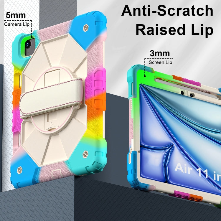 For iPad Air 11 2024 Contrast Color Robot Silicone Hybrid PC Tablet Case(Colorful Blue) - iPad Air 11 2024 Cases by PMC TechLife | Online Shopping South Africa | PMC TechLife | Buy Now Pay Later Mobicred