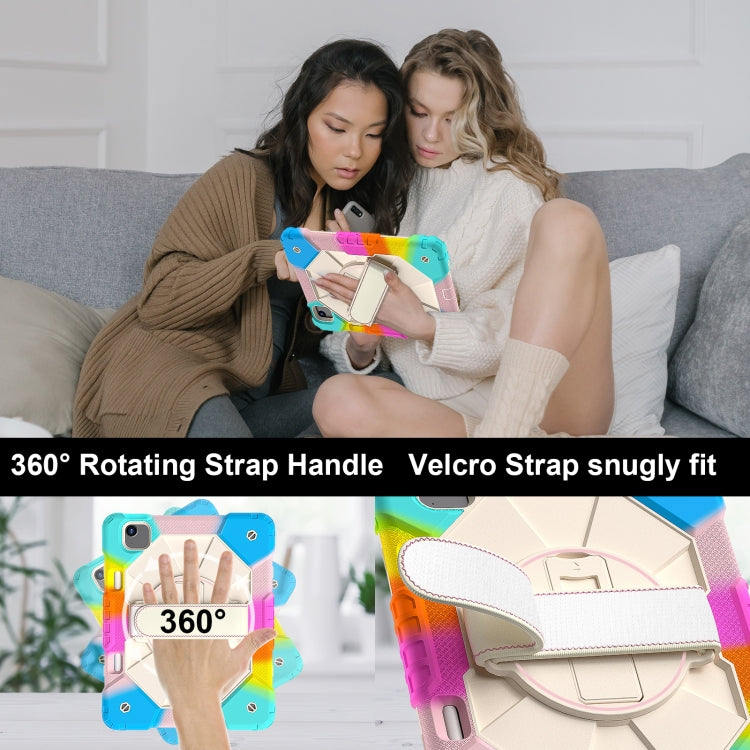 For iPad Air 11 2024 Contrast Color Robot Silicone Hybrid PC Tablet Case(Colorful Blue) - iPad Air 11 2024 Cases by PMC TechLife | Online Shopping South Africa | PMC TechLife | Buy Now Pay Later Mobicred