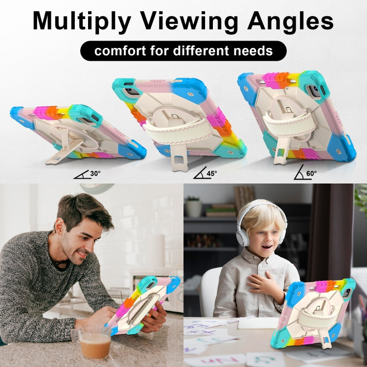 For iPad Air 11 2024 Contrast Color Robot Silicone Hybrid PC Tablet Case(Colorful Blue) - iPad Air 11 2024 Cases by PMC TechLife | Online Shopping South Africa | PMC TechLife | Buy Now Pay Later Mobicred