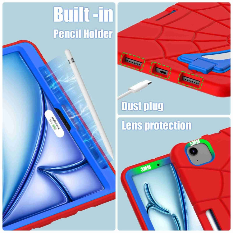 For iPad Air 11 2025 / 2024 Silicone + PC Shockproof Protective Tablet Case(Red Blue) - iPad Air 11 2025 / 2024 Cases by PMC TechLife | Online Shopping South Africa | PMC TechLife | Buy Now Pay Later Mobicred