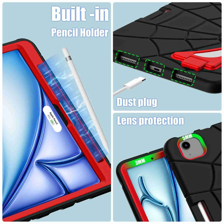 For iPad Air 11 2024 Silicone + PC Shockproof Protective Tablet Case(Black Red) - iPad Air 11 2024 Cases by PMC TechLife | Online Shopping South Africa | PMC TechLife | Buy Now Pay Later Mobicred