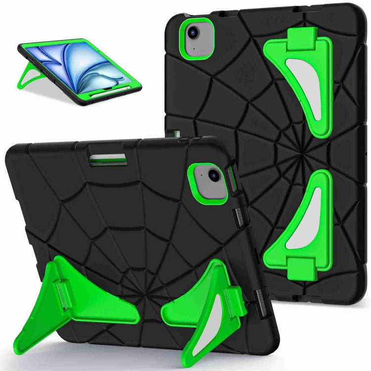 For iPad Air 11 2024 Silicone + PC Shockproof Protective Tablet Case(Black Green) - iPad Air 11 2024 Cases by PMC TechLife | Online Shopping South Africa | PMC TechLife | Buy Now Pay Later Mobicred