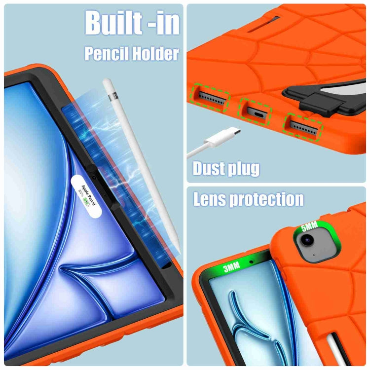 For iPad Air 11 2025 / 2024 Silicone + PC Shockproof Protective Tablet Case(Orange Black) - iPad Air 11 2025 / 2024 Cases by PMC TechLife | Online Shopping South Africa | PMC TechLife | Buy Now Pay Later Mobicred