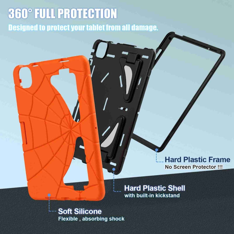 For iPad Air 11 2025 / 2024 Silicone + PC Shockproof Protective Tablet Case(Orange Black) - iPad Air 11 2025 / 2024 Cases by PMC TechLife | Online Shopping South Africa | PMC TechLife | Buy Now Pay Later Mobicred