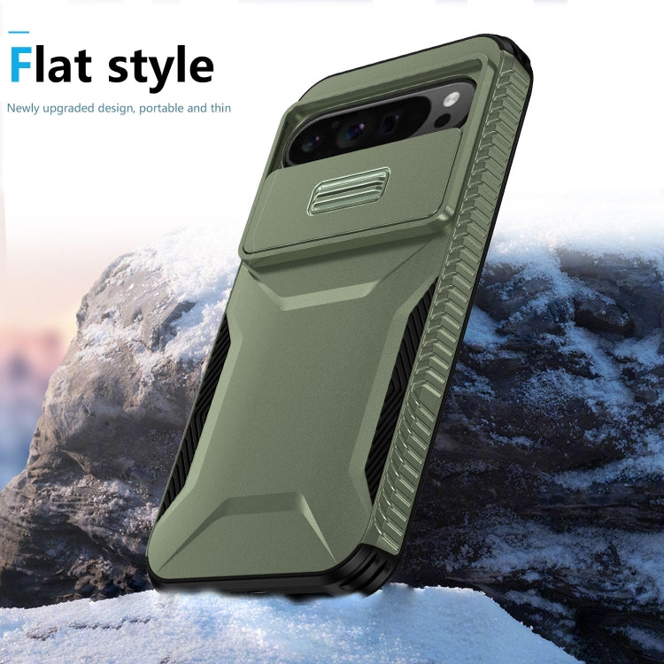 For Google Pixel 9 Pro XL Sliding Camshield Phone Case(Alpine Green) - Google Cases by PMC TechLife | Online Shopping South Africa | PMC TechLife | Buy Now Pay Later Mobicred