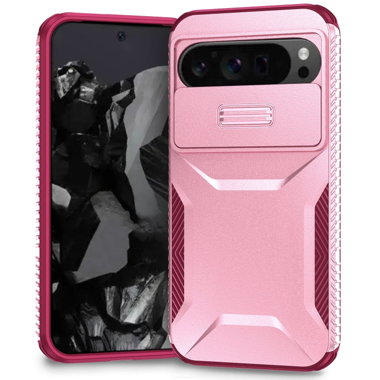 For Google Pixel 9 Pro XL Sliding Camshield Phone Case(Pink + Rose Red) - Google Cases by PMC TechLife | Online Shopping South Africa | PMC TechLife | Buy Now Pay Later Mobicred