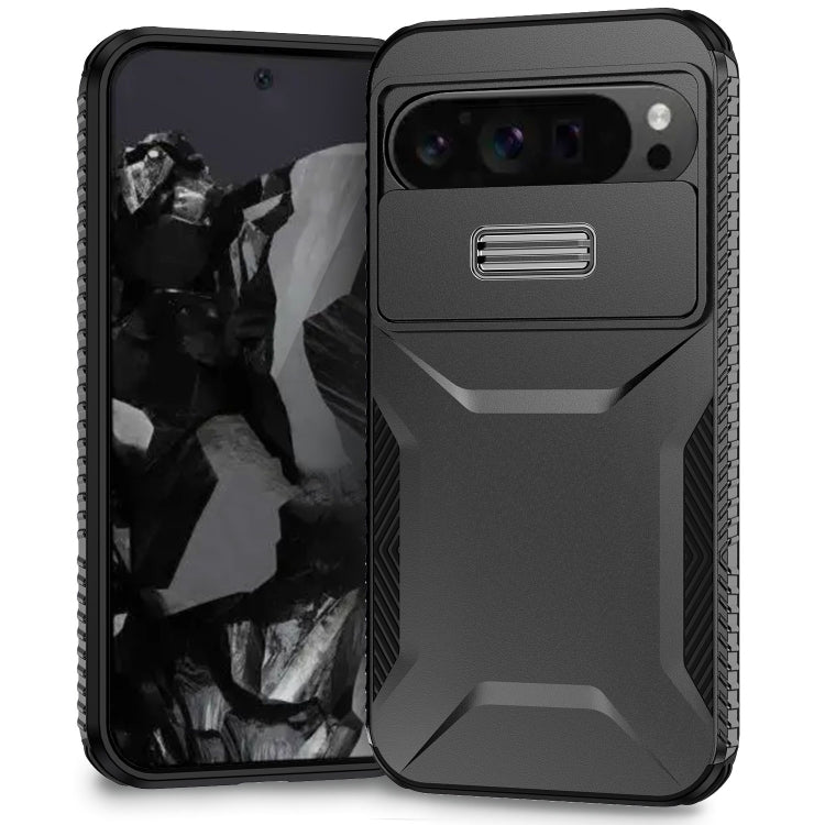For Google Pixel 9 Pro XL Sliding Camshield Phone Case(Black) - Google Cases by PMC TechLife | Online Shopping South Africa | PMC TechLife | Buy Now Pay Later Mobicred