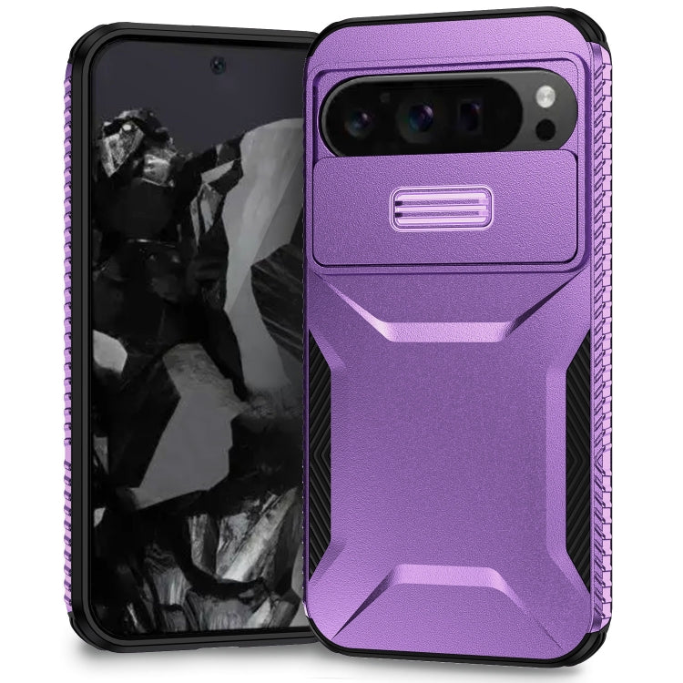 For Google Pixel 9 Pro XL Sliding Camshield Phone Case(Purple) - Google Cases by PMC TechLife | Online Shopping South Africa | PMC TechLife | Buy Now Pay Later Mobicred