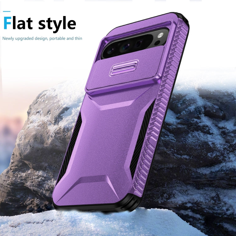 For Google Pixel 9 Pro XL Sliding Camshield Phone Case(Purple) - Google Cases by PMC TechLife | Online Shopping South Africa | PMC TechLife | Buy Now Pay Later Mobicred