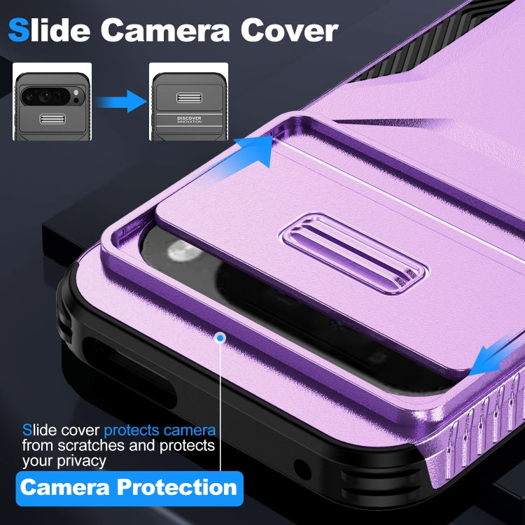 For Google Pixel 9 Pro XL Sliding Camshield Phone Case(Purple) - Google Cases by PMC TechLife | Online Shopping South Africa | PMC TechLife | Buy Now Pay Later Mobicred
