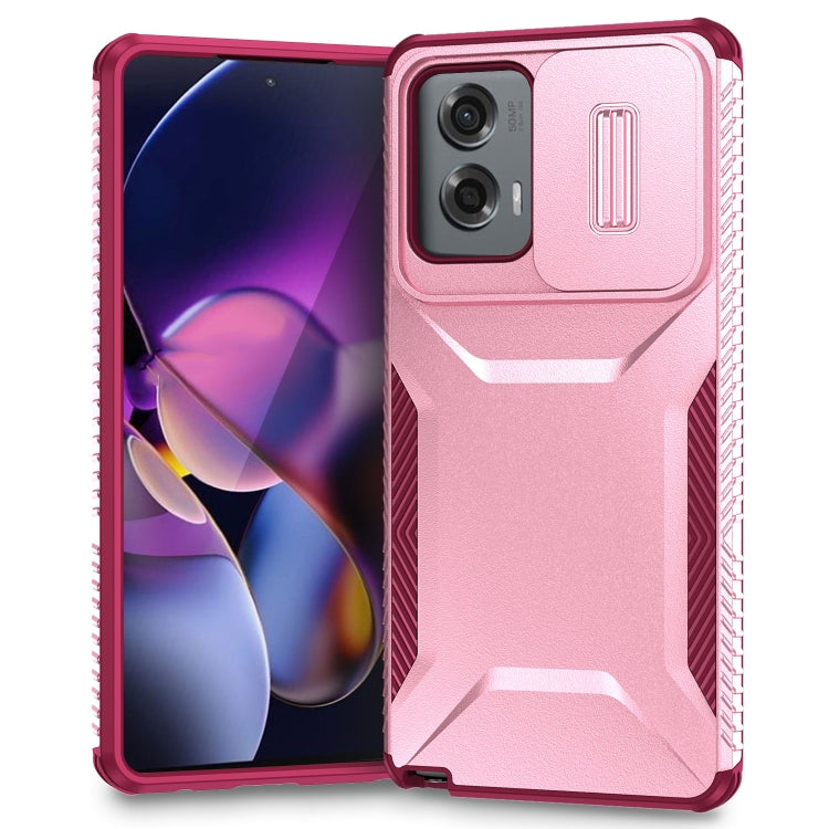 For Motorola Moto G Stylus 5G 2024 Sliding Camshield Phone Case(Pink + Rose Red) - Motorola Cases by PMC Jewellery | Online Shopping South Africa | PMC Jewellery | Buy Now Pay Later Mobicred