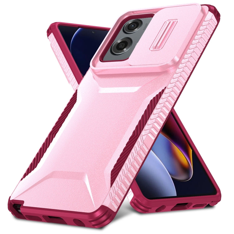 For Motorola Moto G Stylus 5G 2024 Sliding Camshield Phone Case(Pink + Rose Red) - Motorola Cases by PMC Jewellery | Online Shopping South Africa | PMC Jewellery | Buy Now Pay Later Mobicred