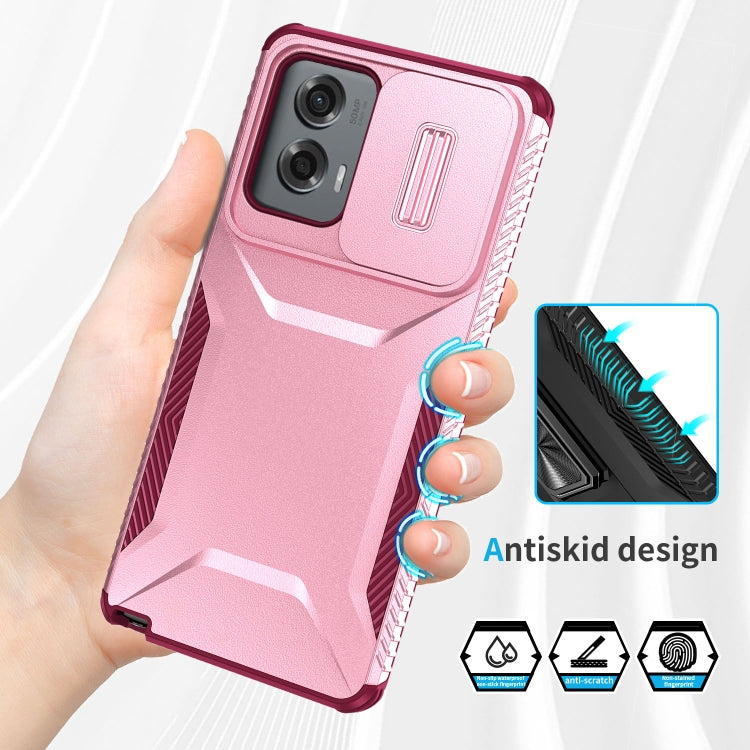 For Motorola Moto G Stylus 5G 2024 Sliding Camshield Phone Case(Pink + Rose Red) - Motorola Cases by PMC Jewellery | Online Shopping South Africa | PMC Jewellery | Buy Now Pay Later Mobicred