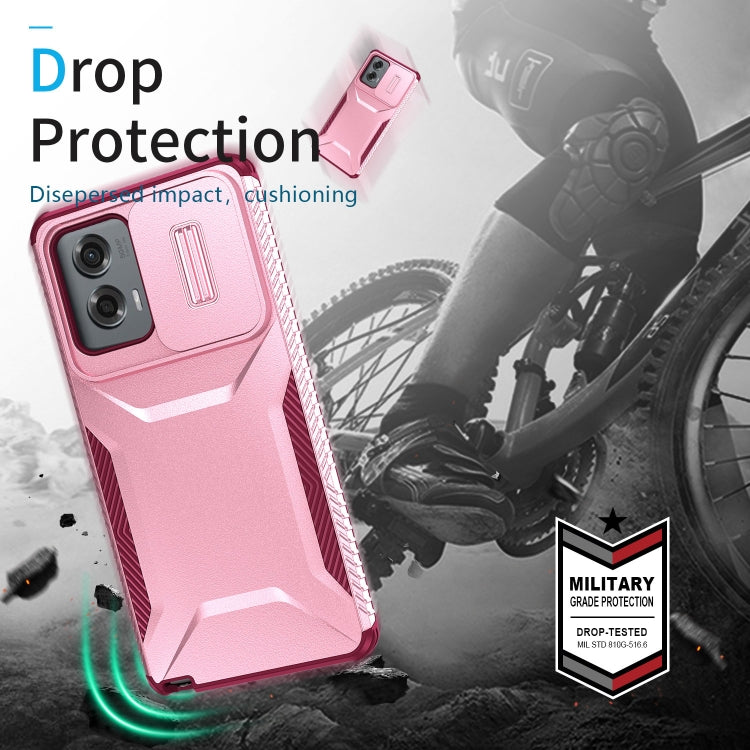 For Motorola Moto G Stylus 5G 2024 Sliding Camshield Phone Case(Pink + Rose Red) - Motorola Cases by PMC Jewellery | Online Shopping South Africa | PMC Jewellery | Buy Now Pay Later Mobicred