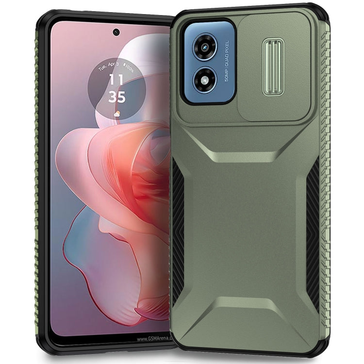For Motorola Moto G Play 4G 2024 Sliding Camshield Phone Case(Alpine Green) - Motorola Cases by PMC Jewellery | Online Shopping South Africa | PMC Jewellery | Buy Now Pay Later Mobicred