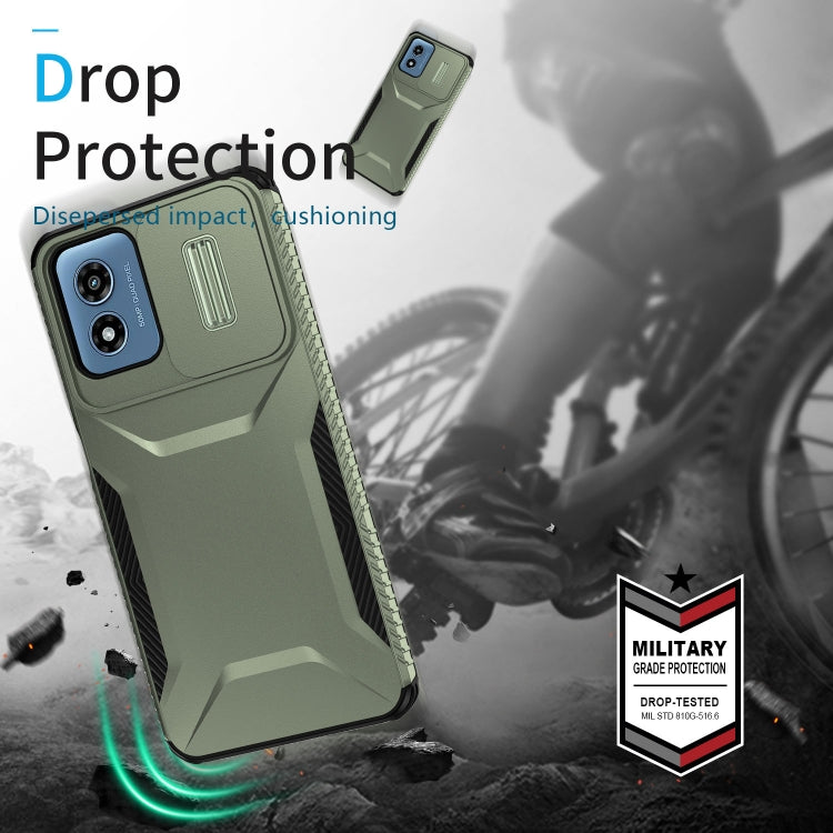 For Motorola Moto G Play 4G 2024 Sliding Camshield Phone Case(Alpine Green) - Motorola Cases by PMC Jewellery | Online Shopping South Africa | PMC Jewellery | Buy Now Pay Later Mobicred