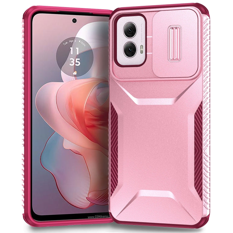 For Motorola Moto G Power 5G 2024 Sliding Camshield Phone Case(Pink + Rose Red) - Motorola Cases by PMC Jewellery | Online Shopping South Africa | PMC Jewellery | Buy Now Pay Later Mobicred