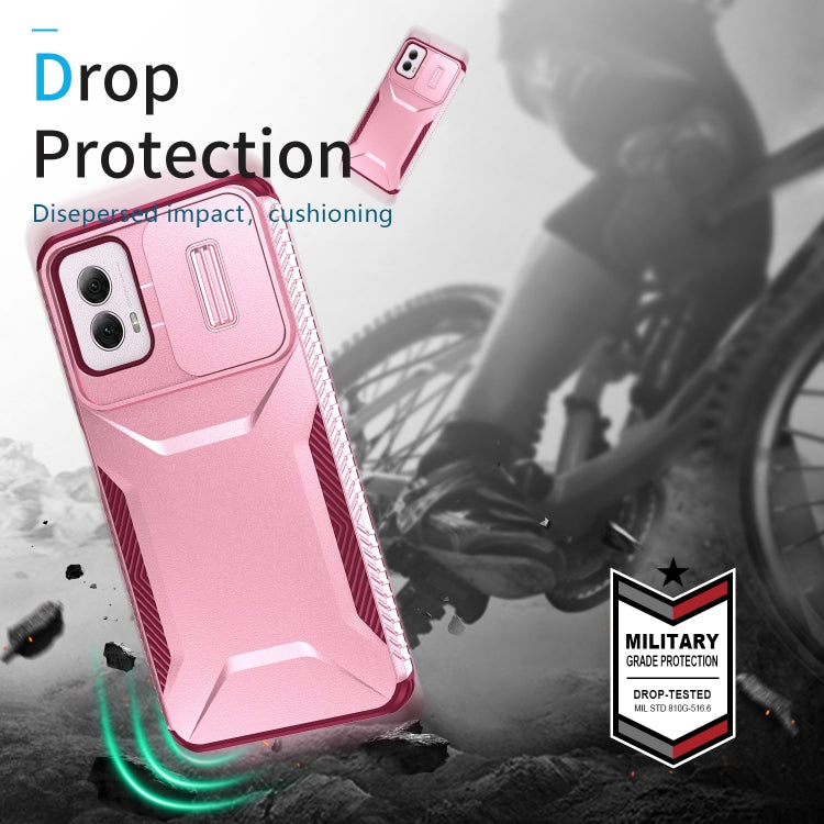 For Motorola Moto G Power 5G 2024 Sliding Camshield Phone Case(Pink + Rose Red) - Motorola Cases by PMC Jewellery | Online Shopping South Africa | PMC Jewellery | Buy Now Pay Later Mobicred