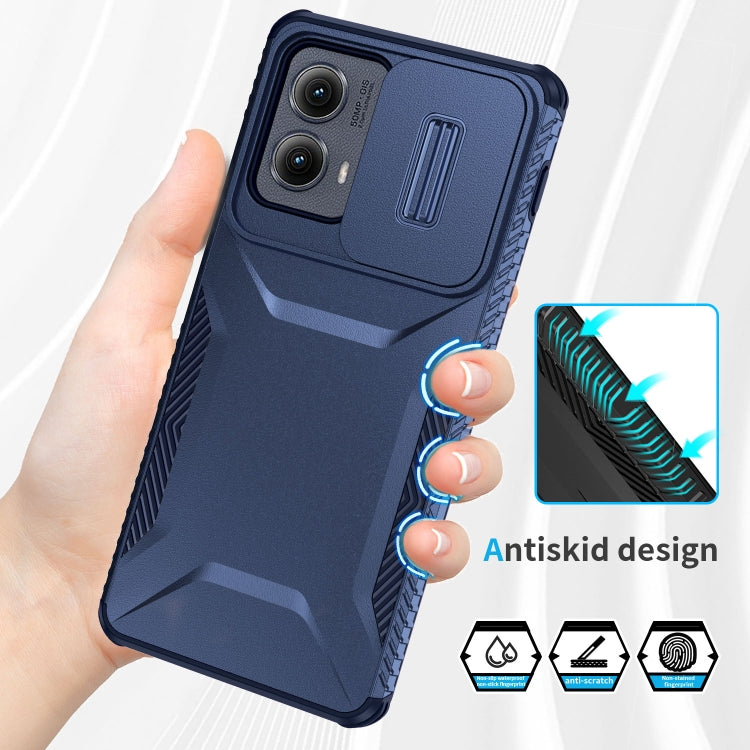For Motorola Edge 5G 2024 Sliding Camshield Phone Case(Blue) - free shipping - PMC Jewellery - Order now!