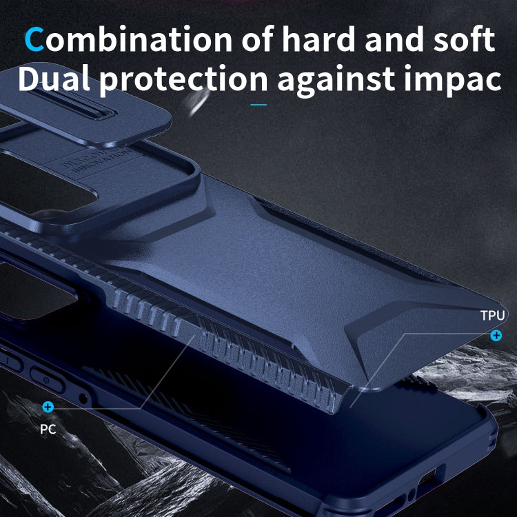 For Motorola Edge 5G 2024 Sliding Camshield Phone Case(Blue) - free shipping - PMC Jewellery - Order now!