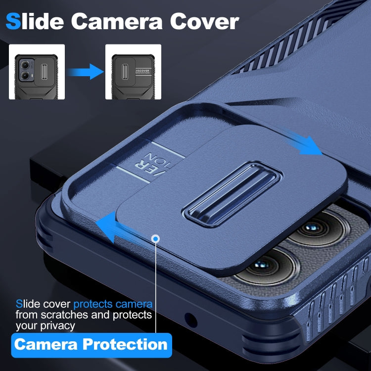 For Motorola Edge 5G 2024 Sliding Camshield Phone Case(Blue) - free shipping - PMC Jewellery - Order now!