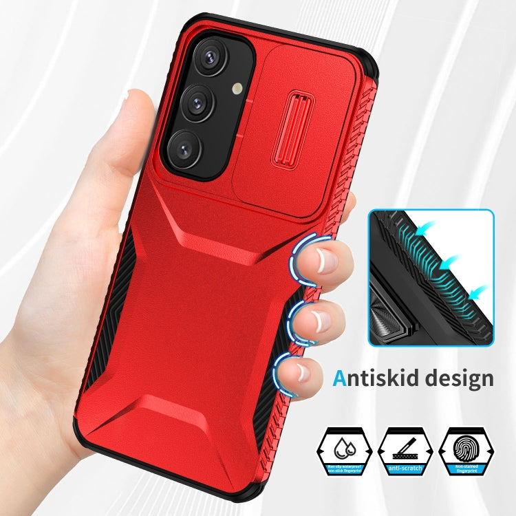 For Samsung Galaxy S25 5G / S24 5G Sliding Camshield Phone Case(Red) - Galaxy S24 5G Cases by PMC Jewellery | Online Shopping South Africa | PMC Jewellery | Buy Now Pay Later Mobicred