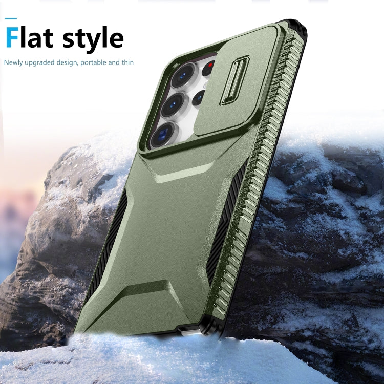 For Samsung Galaxy S25 Ultra 5G Sliding Camshield Phone Case(Alpine Green) - free shipping - PMC Jewellery - Order now!