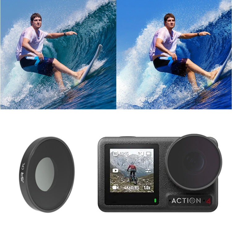 For DJI Osmo Action 4 JUNESTAR Threaded Camera Lens Filter, Filter:CPL - Lens Filter by JSR | Online Shopping South Africa | PMC TechLife | Buy Now Pay Later Mobicred