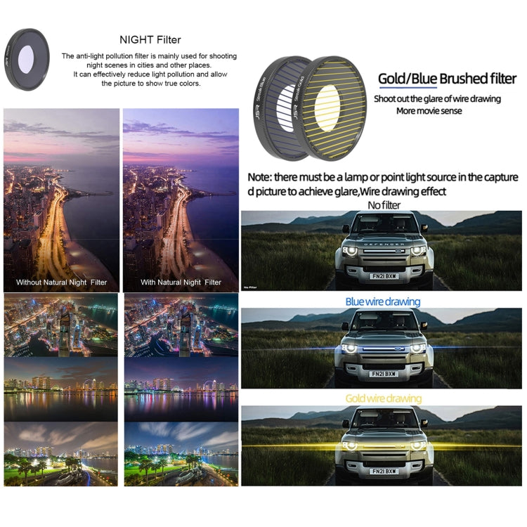 For DJI Osmo Action 4 JUNESTAR Threaded Camera Lens Filter, Filter:Streak Gold Drawing - Lens Filter by JSR | Online Shopping South Africa | PMC TechLife | Buy Now Pay Later Mobicred