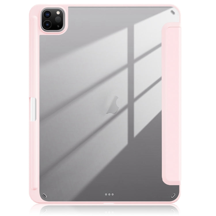 For iPad Pro 11 2024 Acrylic 3-Fold Smart Leather Tablet Case(Pink) - iPad Pro 11 2024 Cases by PMC TechLife | Online Shopping South Africa | PMC TechLife | Buy Now Pay Later Mobicred