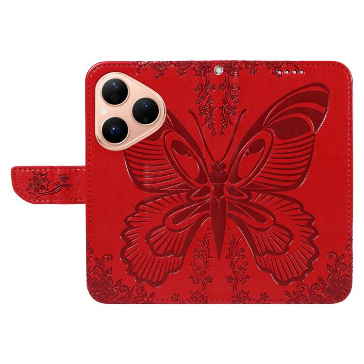 For Huawei Pura 80 5G Swallowtail Butterfly Embossed Leather Phone Case(Red) - free shipping - PMC TechLife - Order now!