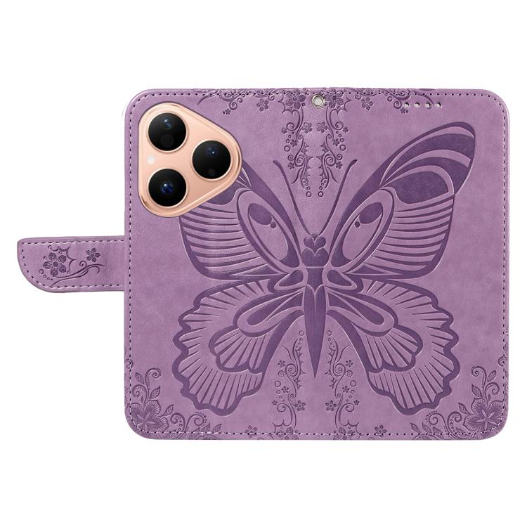 For Huawei Pura 80 5G Swallowtail Butterfly Embossed Leather Phone Case(Purple) - free shipping - PMC TechLife - Order now!
