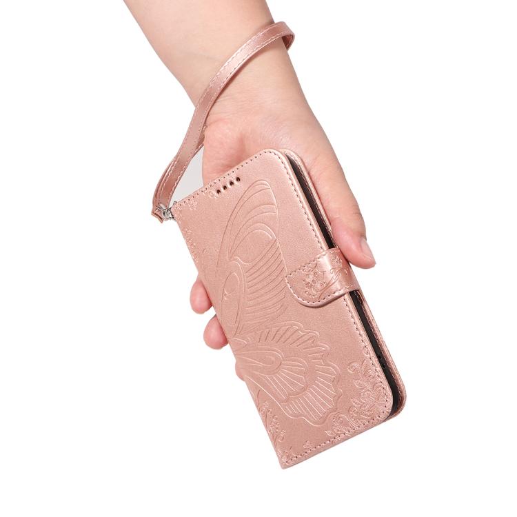 For Huawei Pura 80 5G Swallowtail Butterfly Embossed Leather Phone Case(Rose Gold) - free shipping - PMC TechLife - Order now!