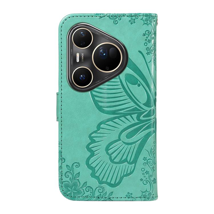 For Huawei Pura 80 Ultra 5G Swallowtail Butterfly Embossed Leather Phone Case(Green) - free shipping - PMC TechLife - Order now!