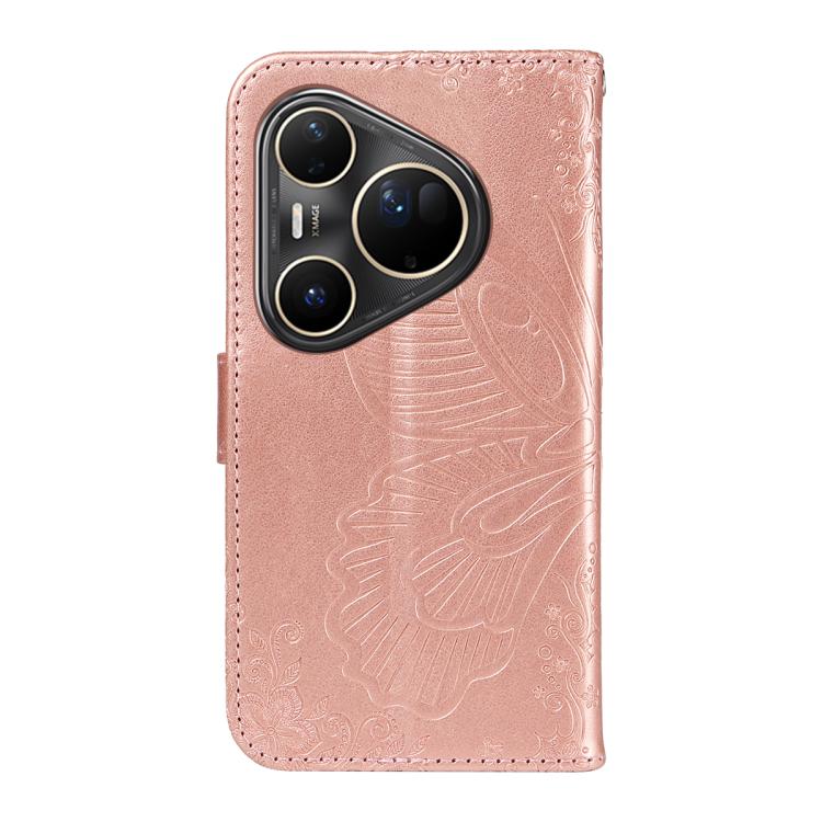 For Huawei Pura 80 Ultra 5G Swallowtail Butterfly Embossed Leather Phone Case(Rose Gold) - free shipping - PMC TechLife - Order now!