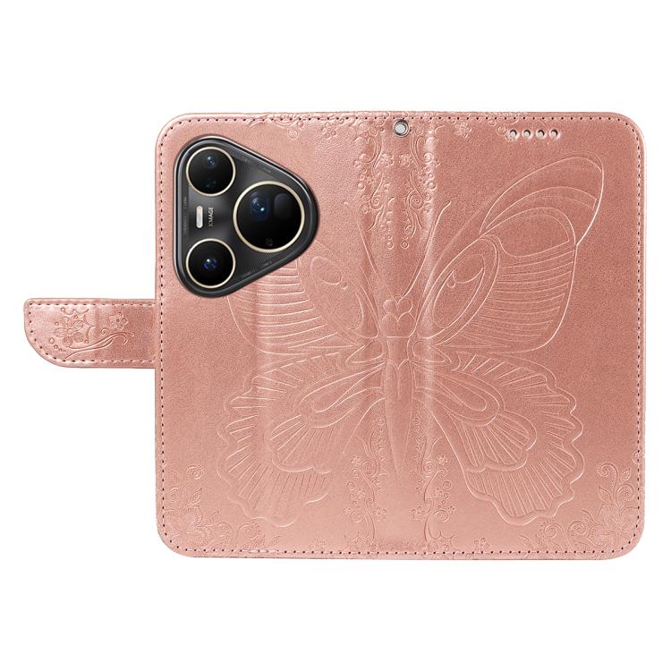For Huawei Pura 80 Ultra 5G Swallowtail Butterfly Embossed Leather Phone Case(Rose Gold) - free shipping - PMC TechLife - Order now!