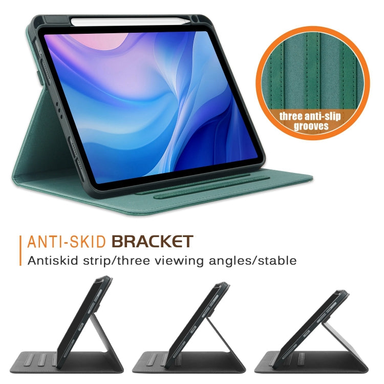 For iPad Air 11 2024 / Pro 11 2022 Front Stand Smart TPU Leather Tablet Case(Green) - iPad Air 11 2024 Cases by PMC TechLife | Online Shopping South Africa | PMC TechLife | Buy Now Pay Later Mobicred