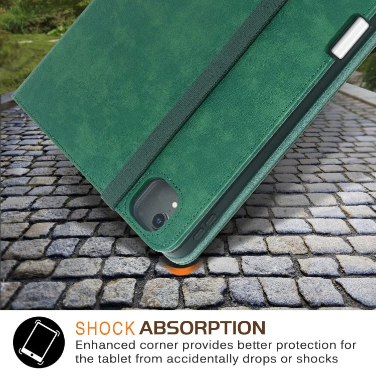 For iPad Air 11 2024 / Pro 11 2022 Front Stand Smart TPU Leather Tablet Case(Green) - iPad Air 11 2024 Cases by PMC TechLife | Online Shopping South Africa | PMC TechLife | Buy Now Pay Later Mobicred
