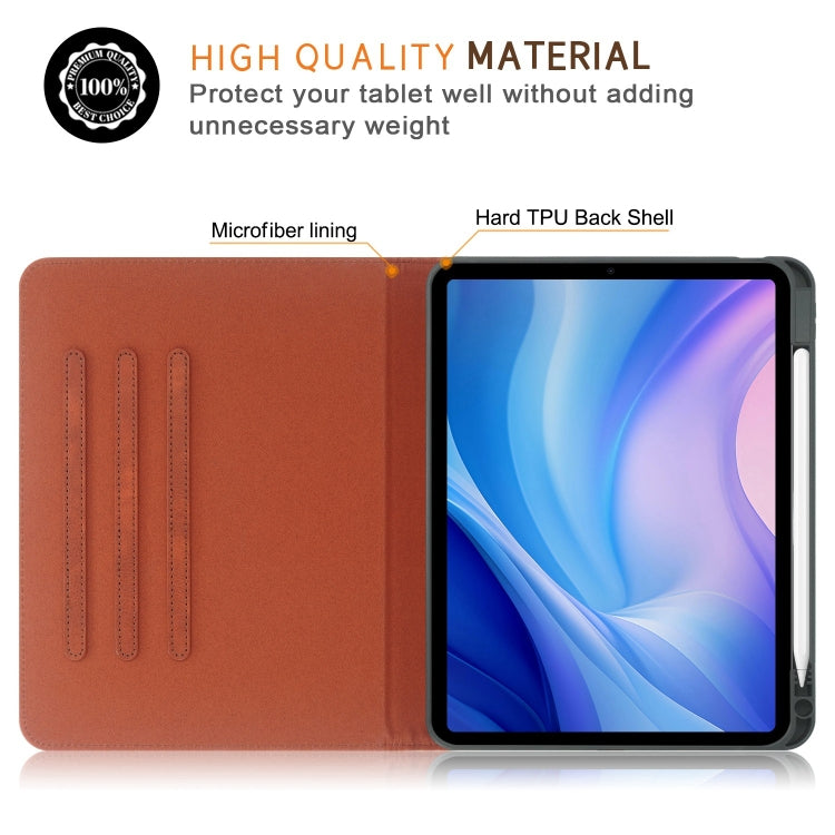 For iPad Pro 11 2024 Front Stand Smart TPU Leather Tablet Case(Brown) - iPad Pro 11 2024 Cases by PMC TechLife | Online Shopping South Africa | PMC TechLife | Buy Now Pay Later Mobicred